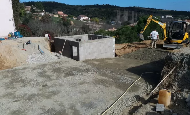 Construction Piscine à VIVES, Le Boulou, Salomon CONSTRUCTION
