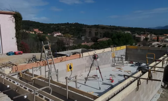 Construction Piscine à VIVES, Le Boulou, Salomon CONSTRUCTION