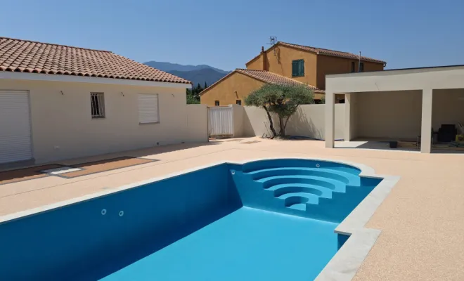 Réfection Piscine, création terrasse, Le Boulou, Salomon CONSTRUCTION