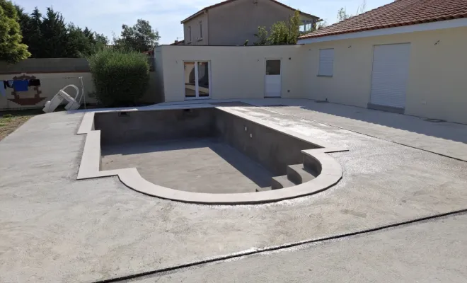 Réfection Piscine, création terrasse, Le Boulou, Salomon CONSTRUCTION