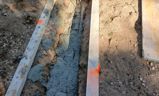 Création de poteaux pour la pose d'un portail, Le Boulou, Salomon CONSTRUCTION