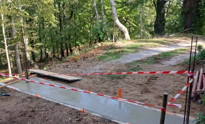 Création de poteaux pour la pose d'un portail, Le Boulou, Salomon CONSTRUCTION